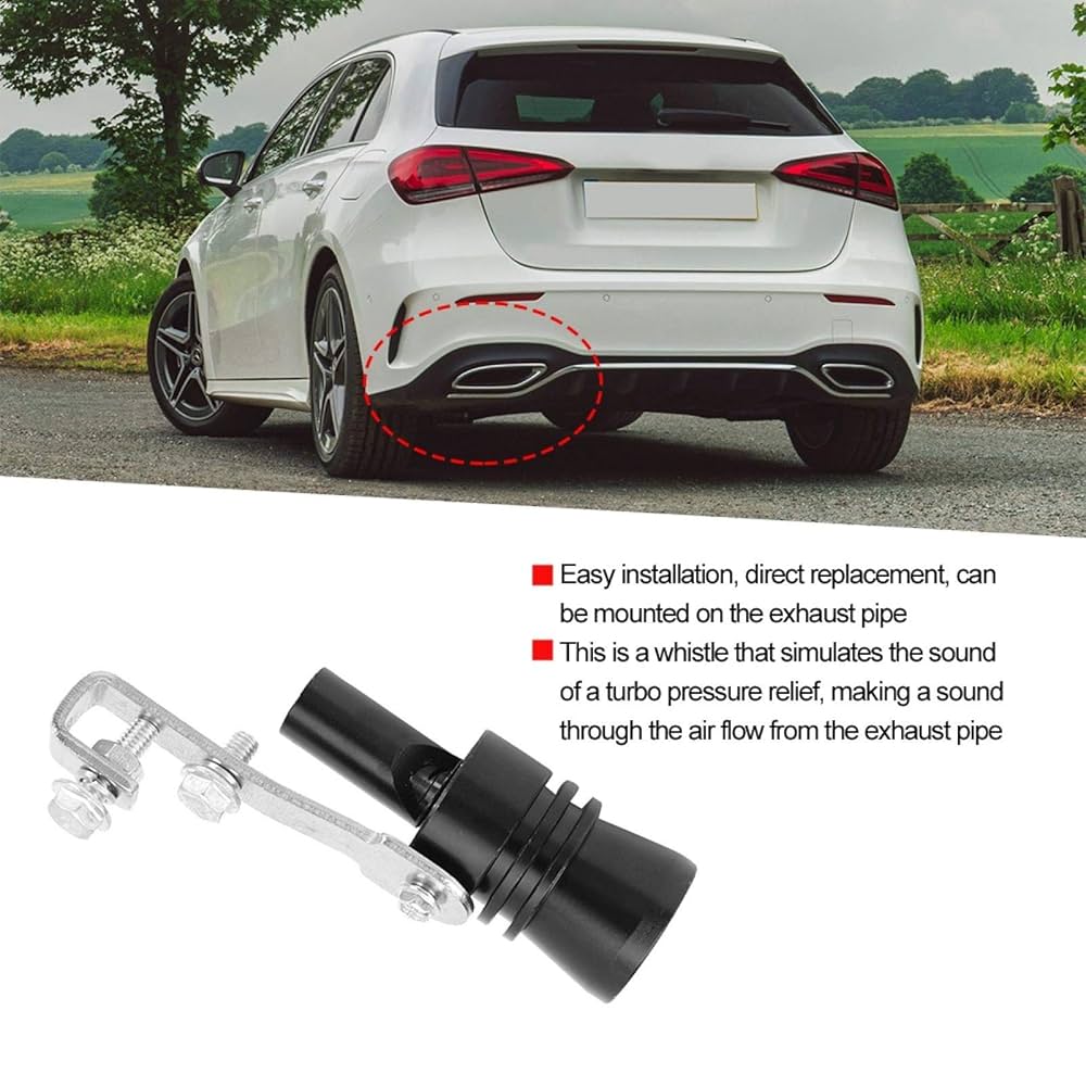 Turbo Sound Whistle,Turbo Sound Muffler, Aluminium Alloy Turbo Sound Tail Throat Exhaust Pipe Whistle Tail Throat Whistle Muffler Pipe Whistle Car Modified Part
