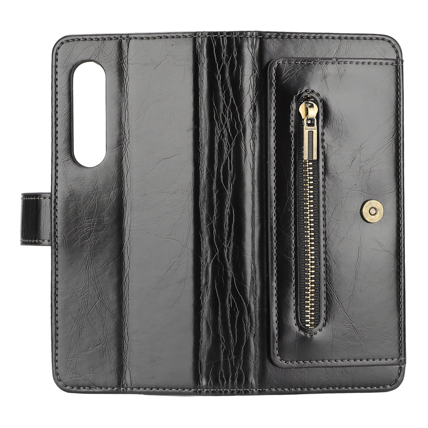 Wallet Phone Case Leather Zipper Screen Protector Flip Case with Magnetic Closure for Samsung Z Fold 3