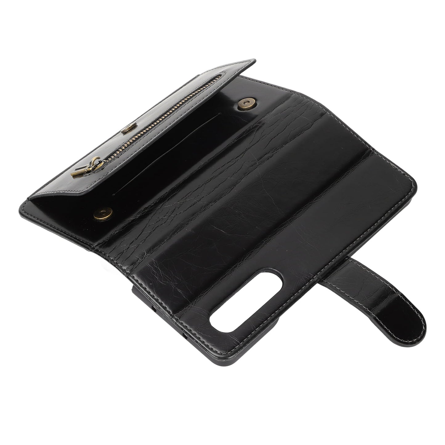 Wallet Phone Case Leather Zipper Screen Protector Flip Case with Magnetic Closure for Samsung Z Fold 3