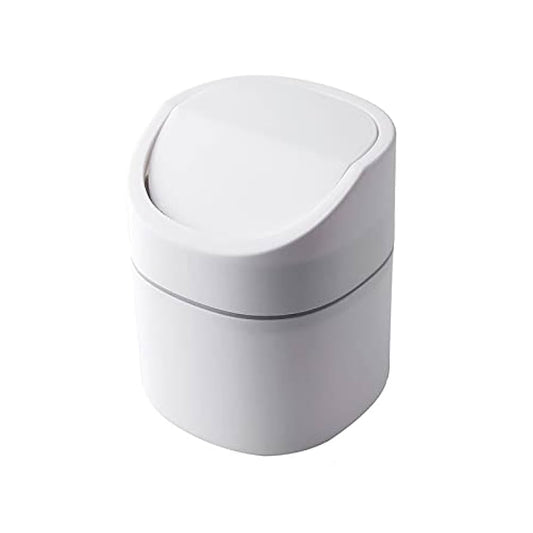 Make your space more tidy, tidy and sanitary Modern Plastic Mini Trash Can with Lid，2 Liter Small Desktop Waste Bin，Wastebasket for Bathroom Vanity,Tabletop Used in bathroom, bedroom, home office, dor