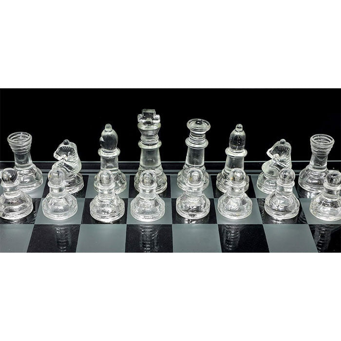 Glass Chess, Vintage Small Glass Chess, Collectibles Chess, Retro Chess Set, Glass Chess Board, Glass Chess Pieces, Retro Glass Chess