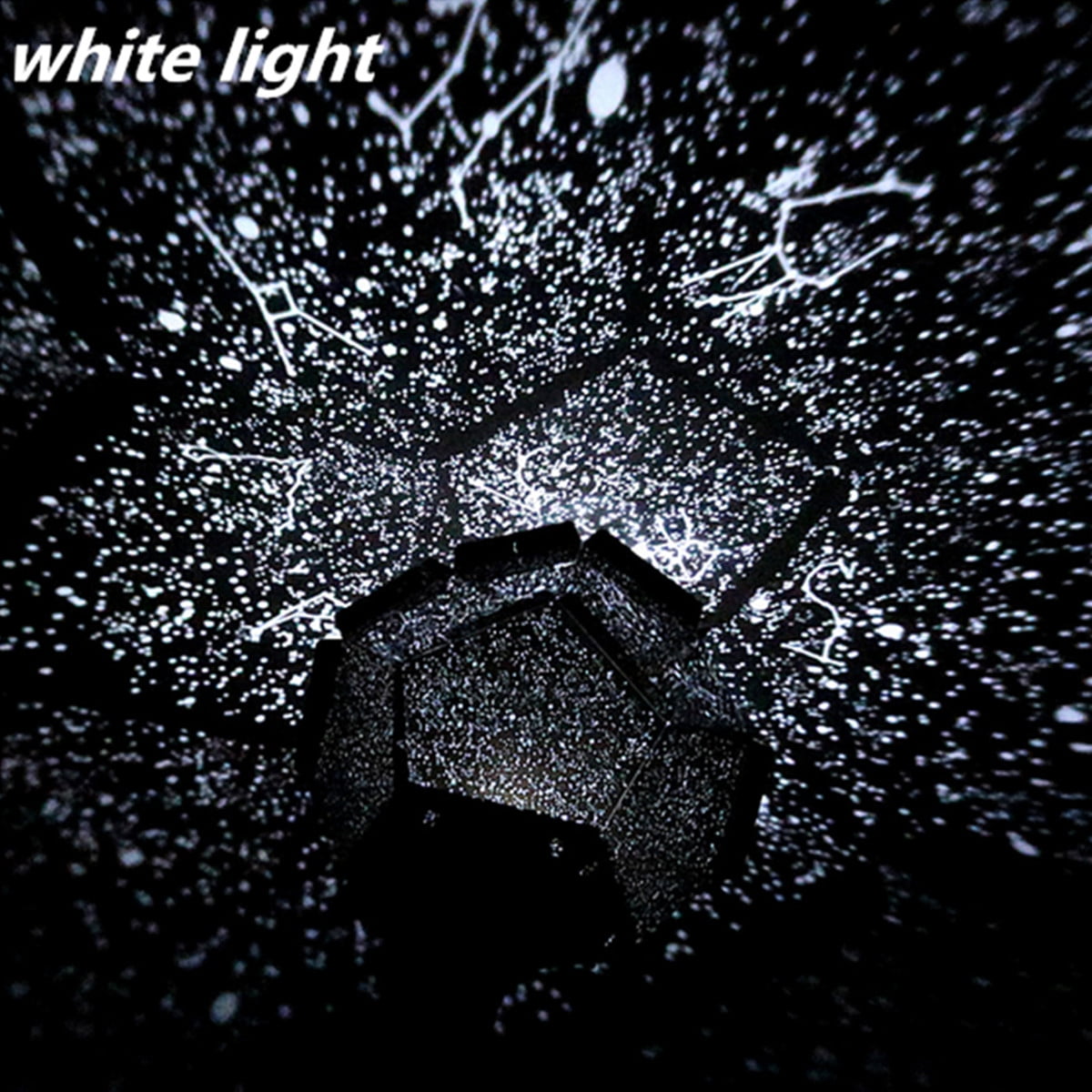 3 Colors Star Sky Laser Projector Light with 2 Lamp Bulbs DIY Night Light Cosmos Celestial Lamp Romantic
