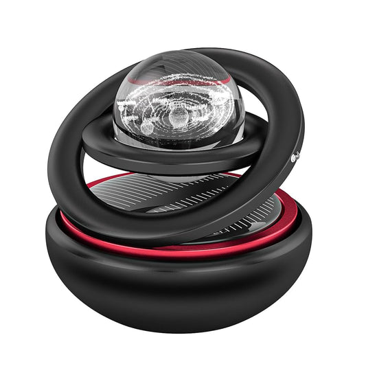 Car Solar Magnetic Spinning Floating Globe Novelty Rotating Ball School Office Home Decoration Birthday Gifts Astronomy Lovers Decorative (Color : A Red)