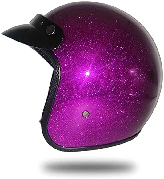 Vintage 3/4 Open Face Motorcycle Helmet Men Women Adult Retro Motorbike Helmet DOT/ECE Approved Jet Style Street Scooter Helmet for ATV Moped Chopper Cruiser