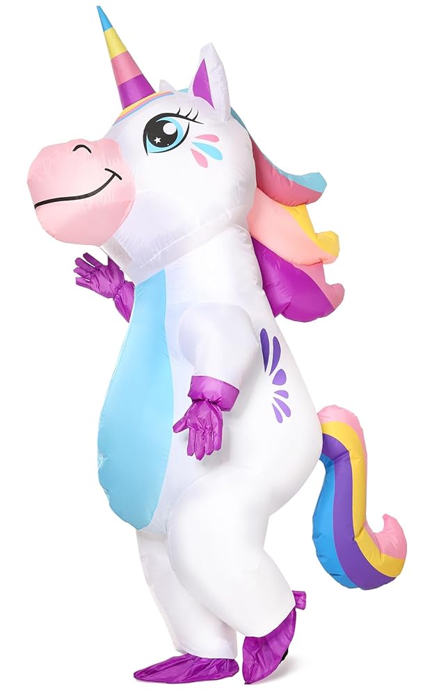 Unicorn Inflatable Costume for kids - Full Body Blow Up Halloween Inflatable Costume for Halloween Party Cosplay