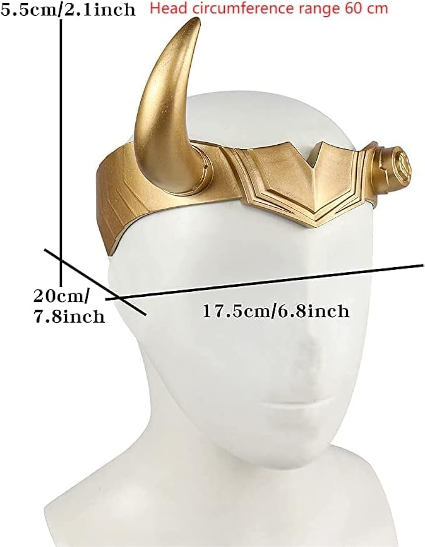Loki Crown Horns Gold Helmet