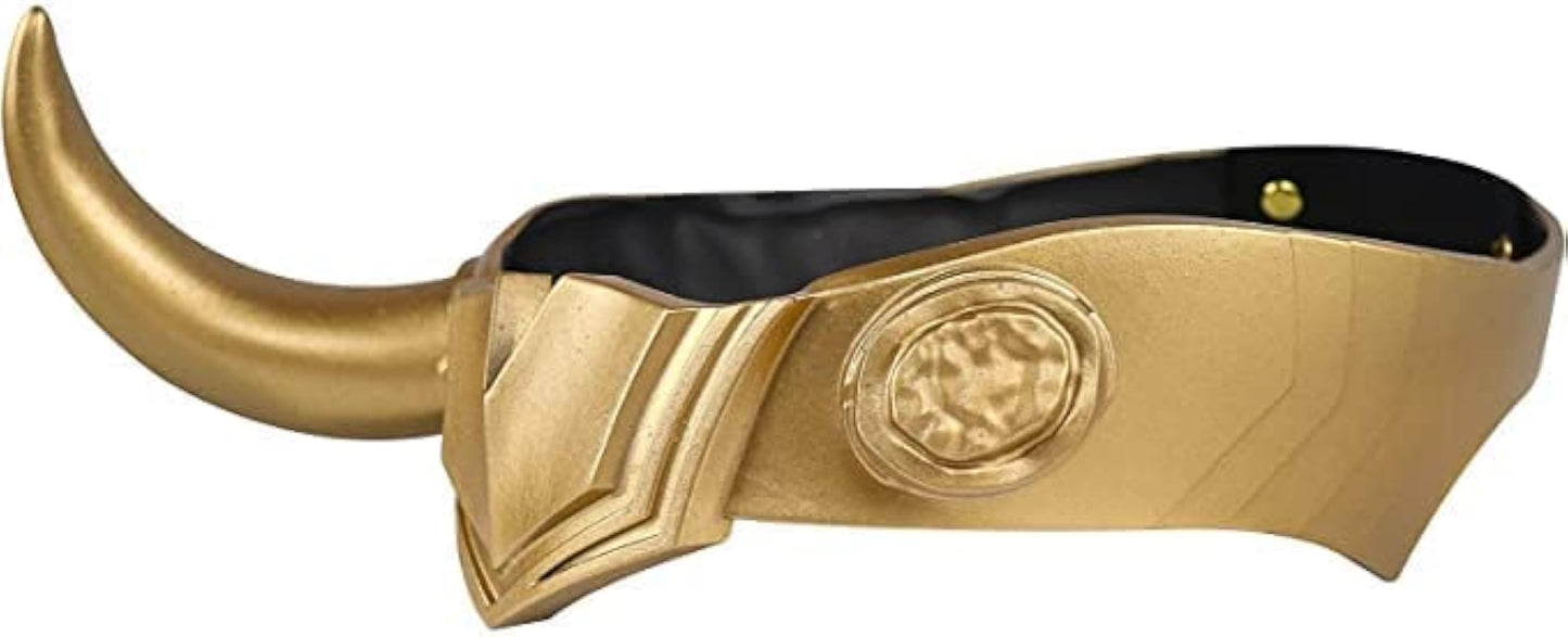 Loki Crown Horns Gold Helmet