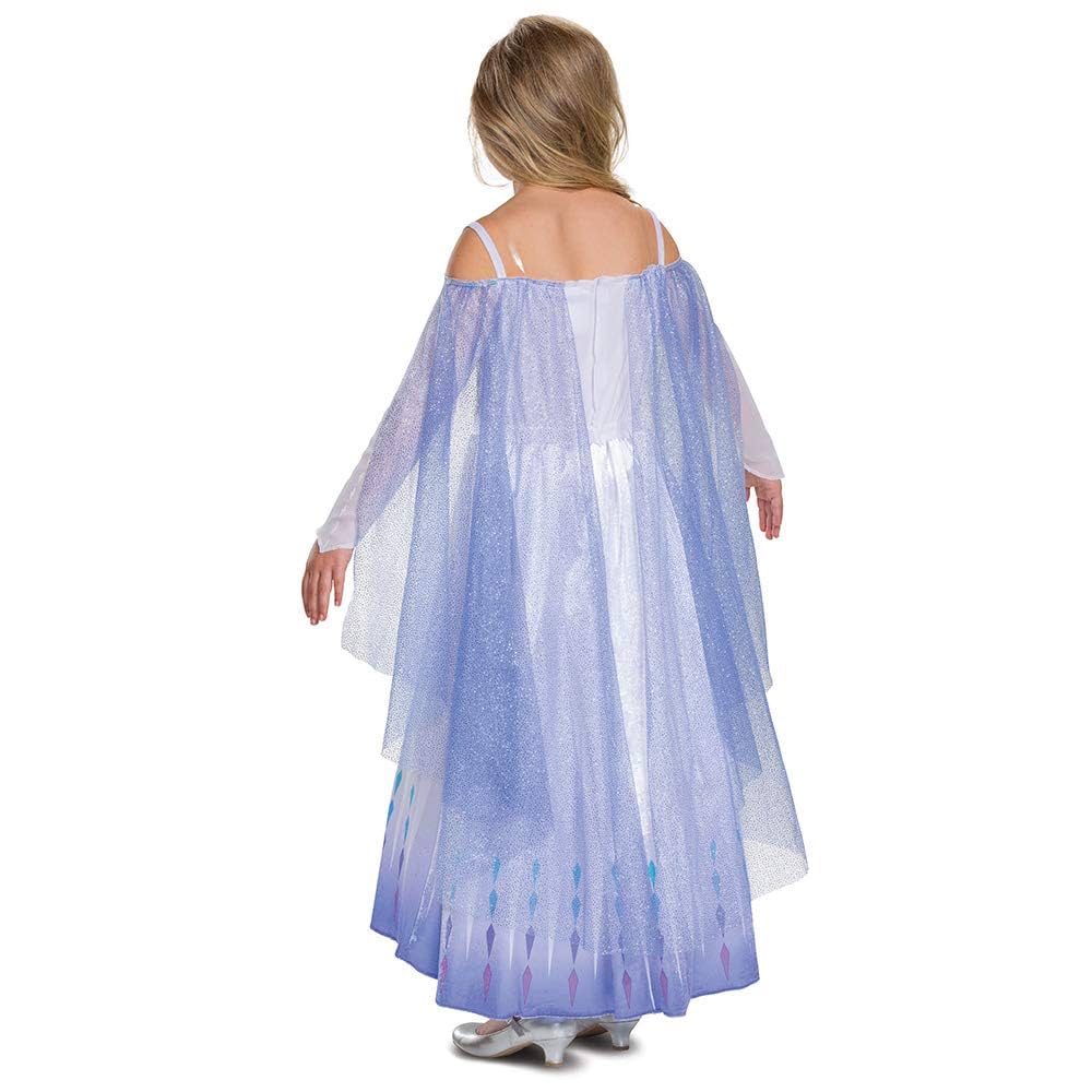 Disney Frozen 2 Elsa Costume for Girls, Deluxe Dress and Cape Outfit, Child