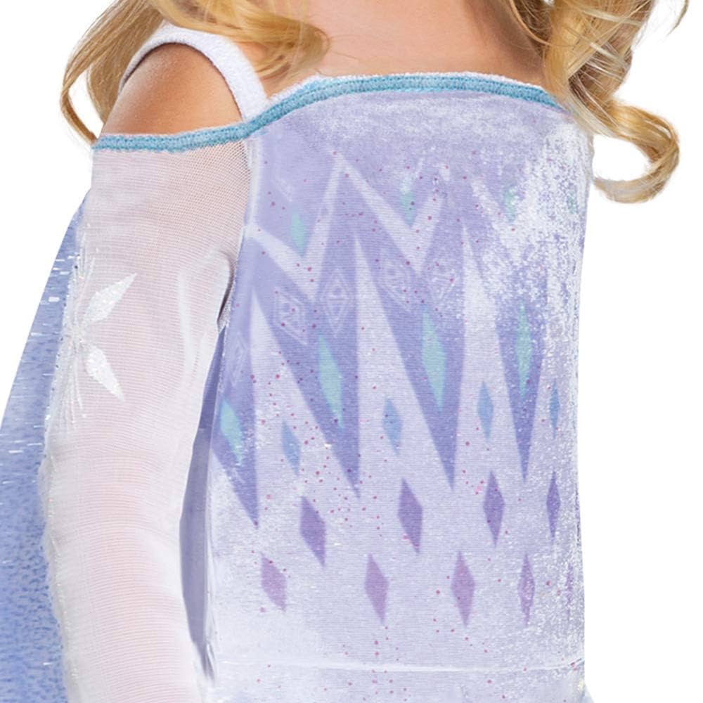 Disney Frozen 2 Elsa Costume for Girls, Deluxe Dress and Cape Outfit, Child