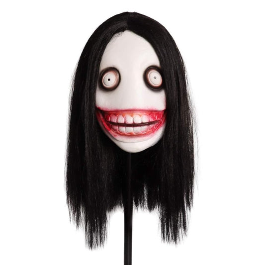 Jeff the Killer Mask, Halloween Scary Latex Full Headgear for Party Decoration, Multi-Colored