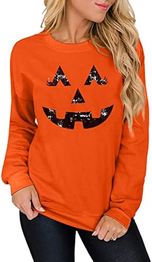 Halloween Sweatshirt Womens Halloween Long Sleeve