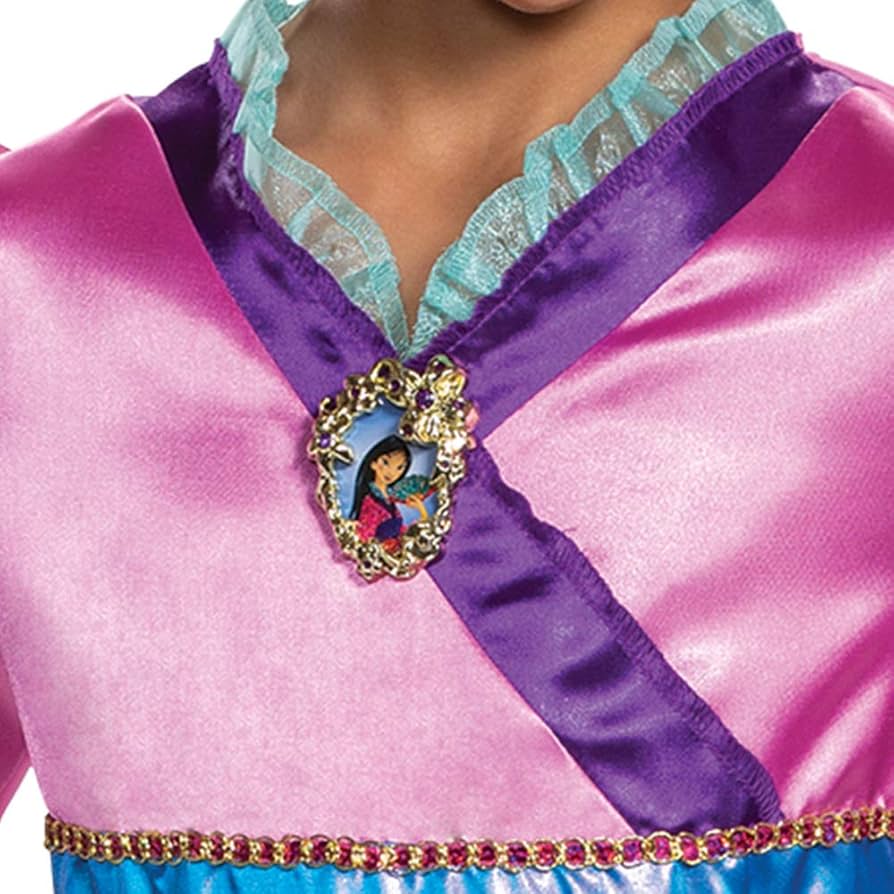 Disney Princess Mulan Costume Dress for Girls, Children's Character Dress Up Outfit, Classic Kids