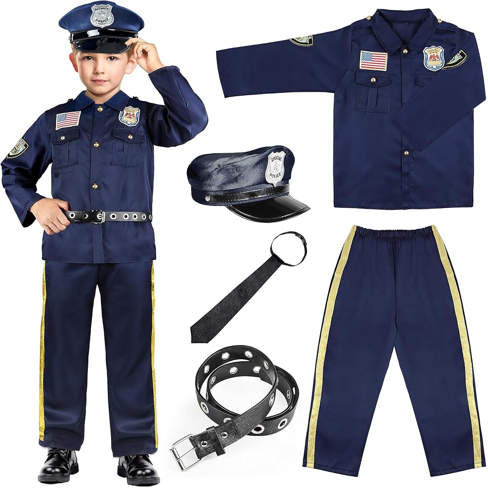 Police Officer Costume for Kids - Police Costume for Kids with Accessories, Kids Costumes for Boys Girls