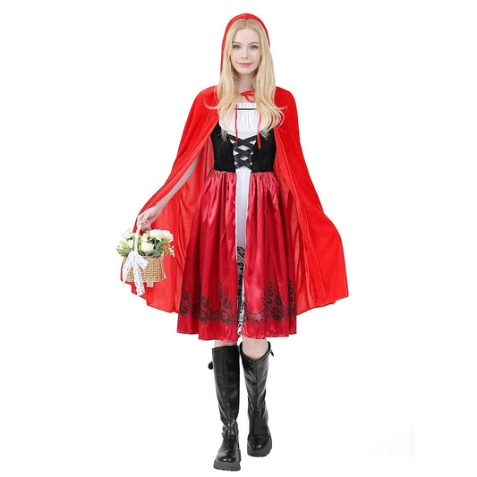 Little Red Riding Hood Halloween Costume,Adult Little Red Riding Hood Costume for Women