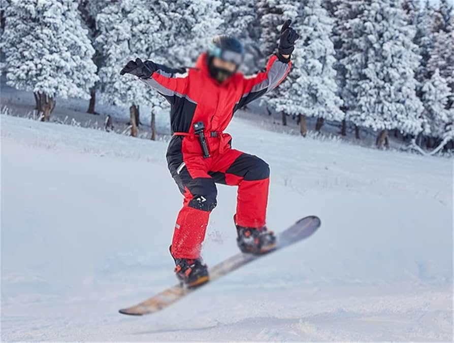 Winter One-Piece Ski Suit Men's Fleece Warm Outdoor Snowboard