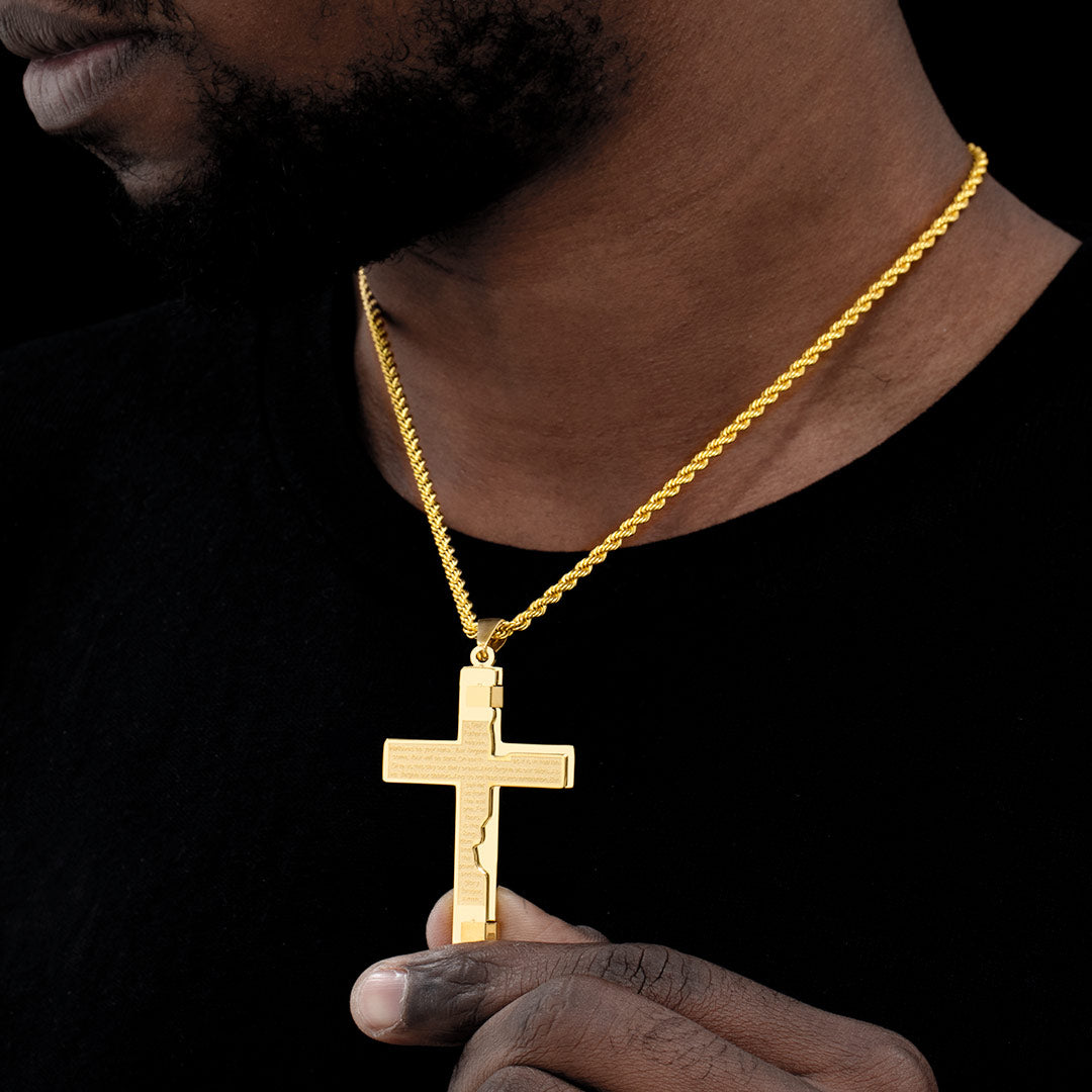 Helloice Lord's Prayer Stainless Steel Cross Pendant
With 22inch chain