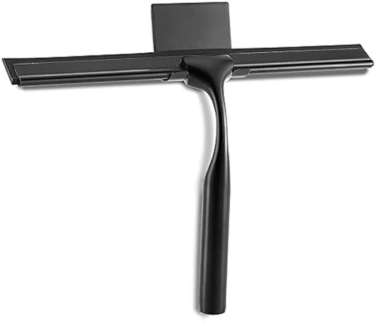 Shower Squeegee with Wall Holder, Squeegee with Replaceable Wiper Blades for Cleaning Bathroom Mirrors