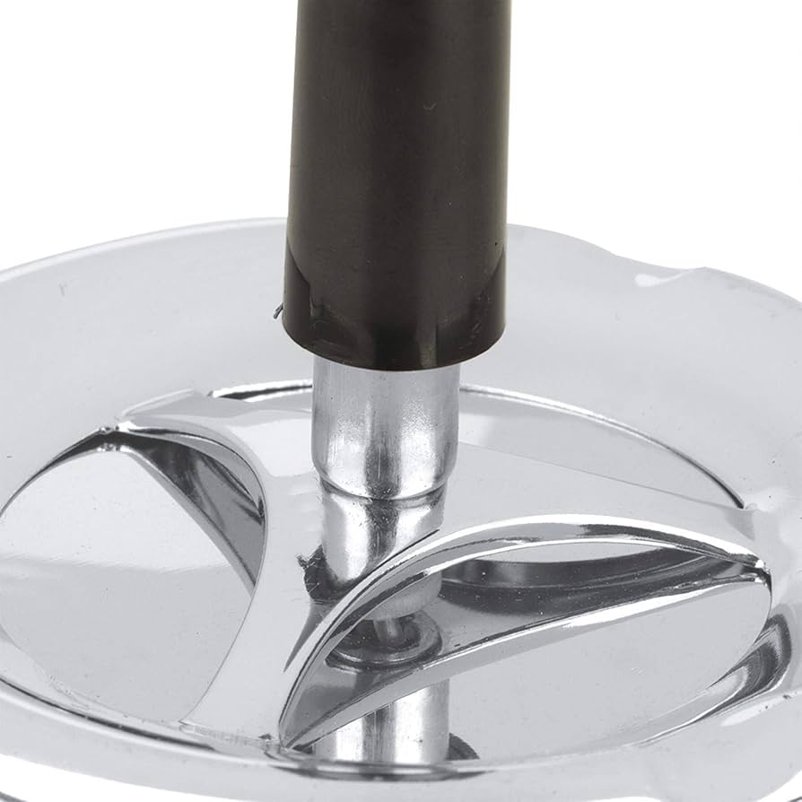 Ashtray, Round Push Down with Spinning Ashtray for Indoor or Outdoor Use Ash Tray smokeless