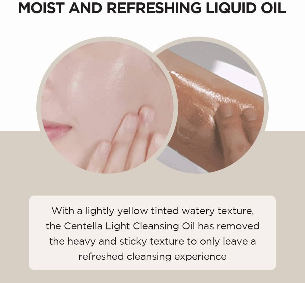 SKIN1004 Madagascar Centella Light Cleansing Oil (6.76 Fluid Ounce) Pure and light oil with fresh cleansing effect, Micellar Cleansing Hypoallergenic Use