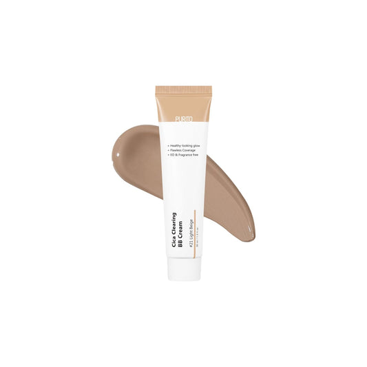PURITO Cica Clearing BB Cream, 21 Light Beige, 1 fl oz (30 ml)