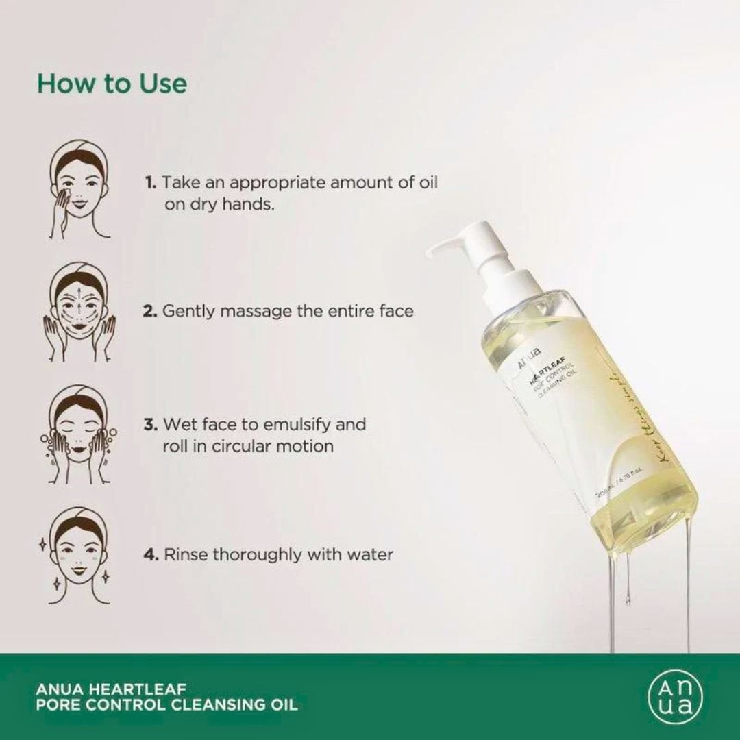 Anua Heartleaf Pore Control Cleansing Oil, Original, 6.76 fl oz (200ml)