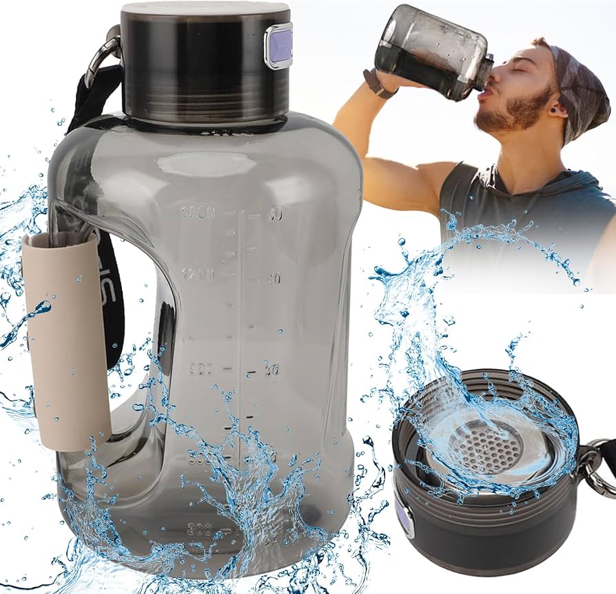 1.5L Hydrogen Water Bottle Large Capacity, Distilled Hydrogen Water with SPE PEM Technology, Echo Go Hydrogen Water Bottle for Home and Fitness Daily Drinking