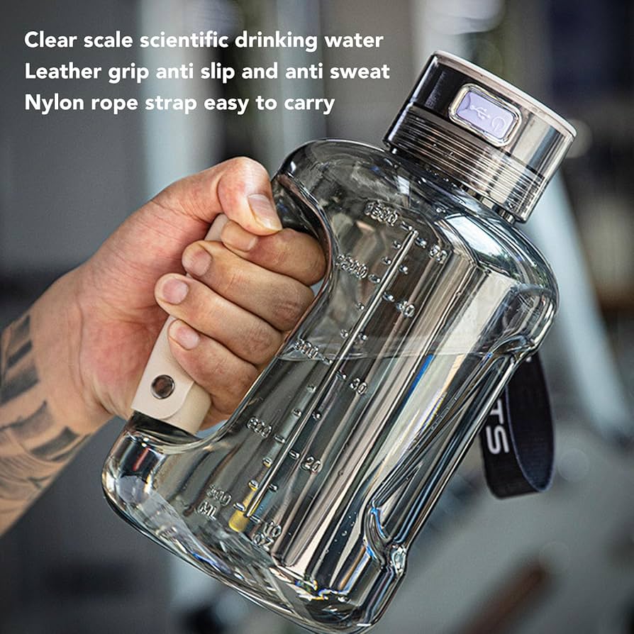 1.5L Hydrogen Water Bottle Large Capacity, Distilled Hydrogen Water with SPE PEM Technology, Echo Go Hydrogen Water Bottle for Home and Fitness Daily Drinking