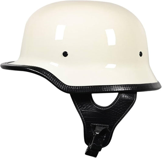 German Style Motorcycle Half Open Helmet, Street Motorbike Half Helmet, ECE/DOT Approved Motorcycle Open Face Helmet Men Women, Adults Half Shell Helmet