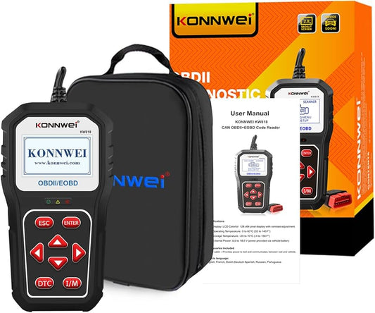 KW818 Universal Car OBDII Scanner Tool Auto Code Reader Upgraded Version Bluetooth Upgrade Support Online Compatible with All 1996 and Newer Vehicles