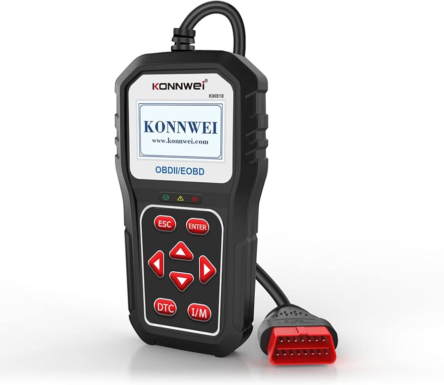 KW818 Universal Car OBDII Scanner Tool Auto Code Reader Upgraded Version Bluetooth Upgrade Support Online Compatible with All 1996 and Newer Vehicles