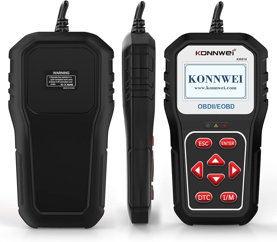 KW818 Universal Car OBDII Scanner Tool Auto Code Reader Upgraded Version Bluetooth Upgrade Support Online Compatible with All 1996 and Newer Vehicles