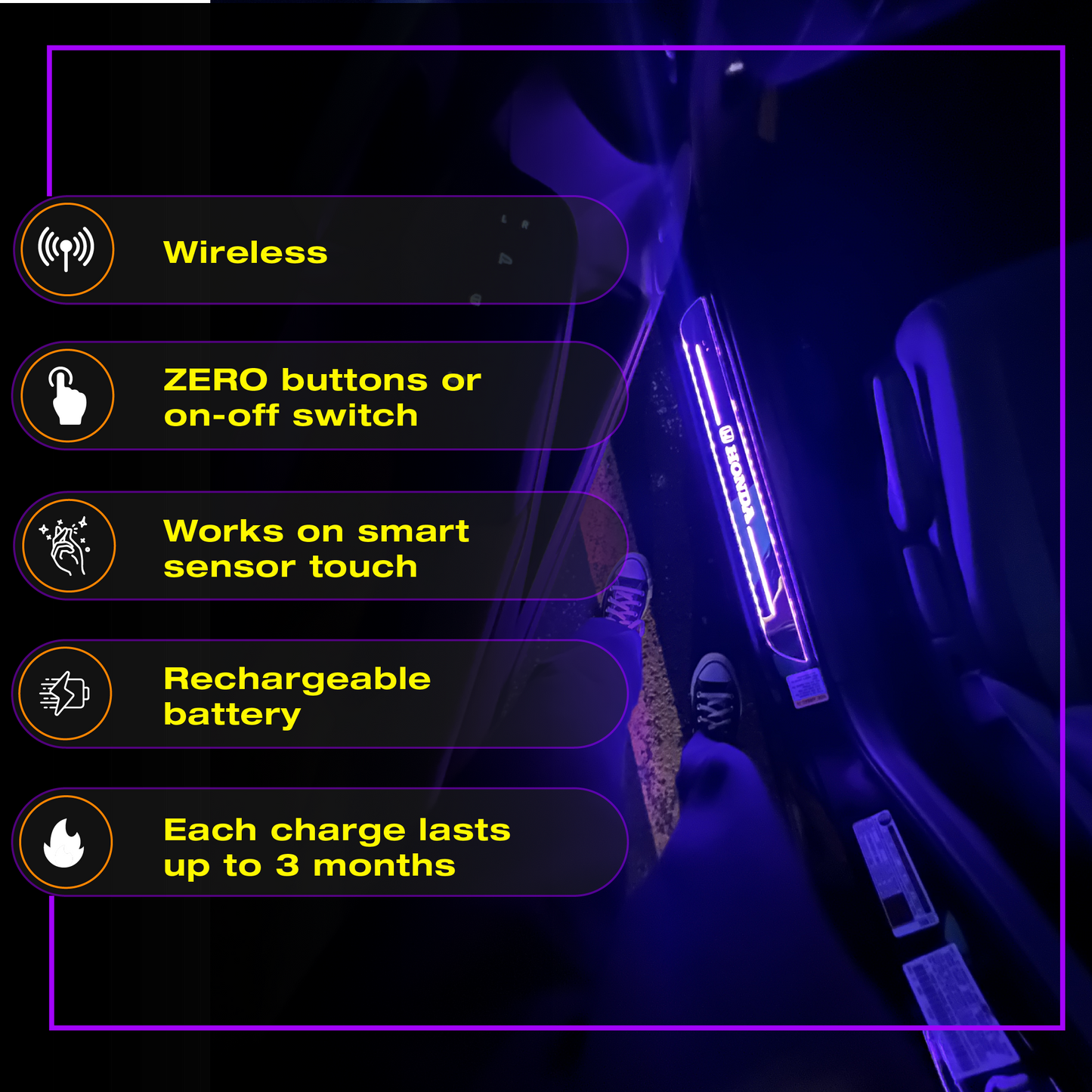BloomCAR LED Door Sill For an Audi 2 Door