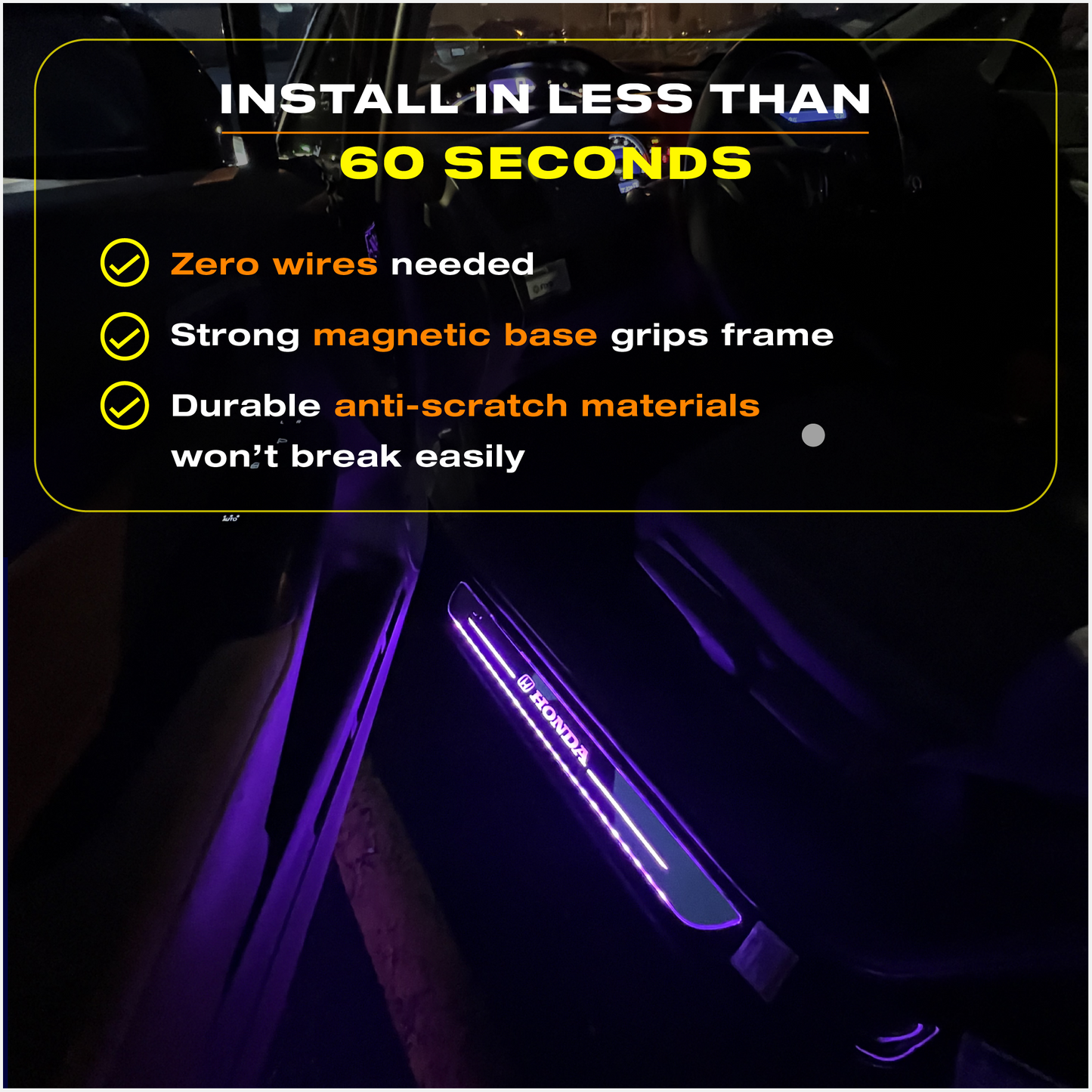 BloomCAR LED Door Sill For an Audi 2 Door
