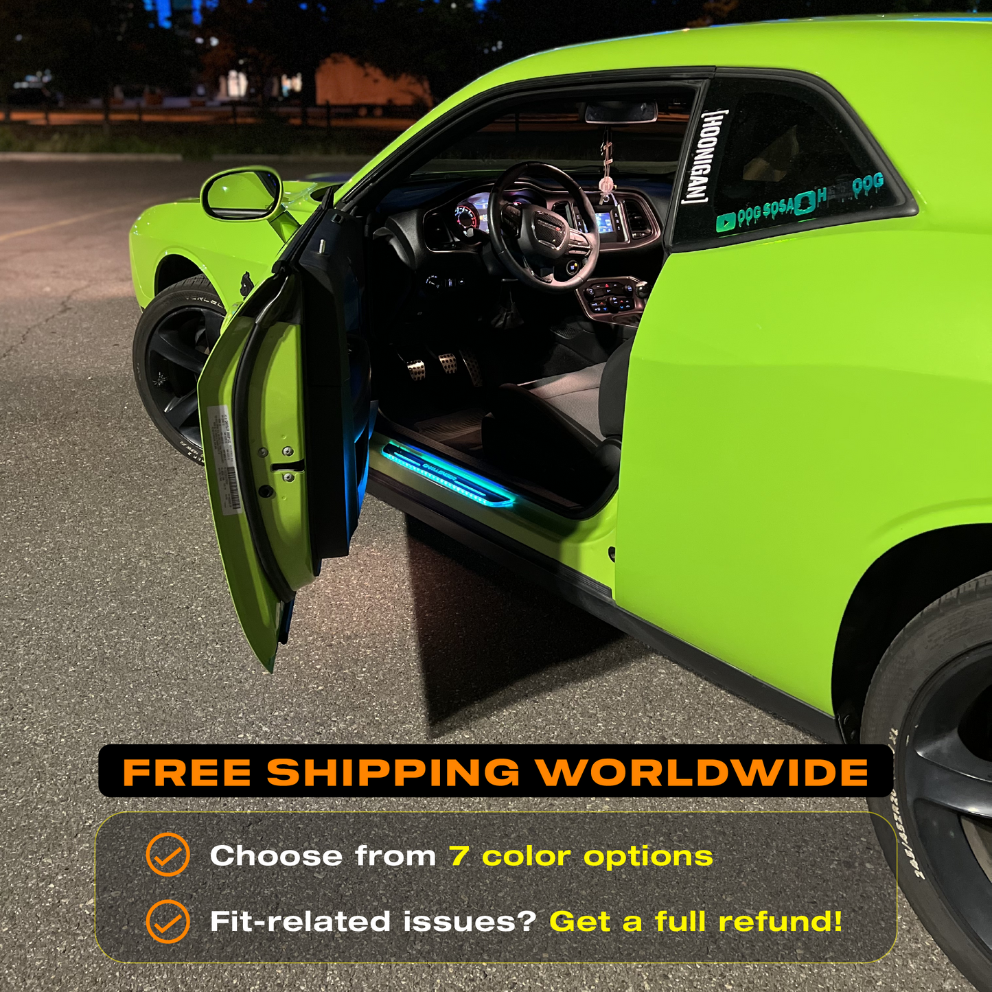 BloomCAR LED Door Sill For an Audi 2 Door