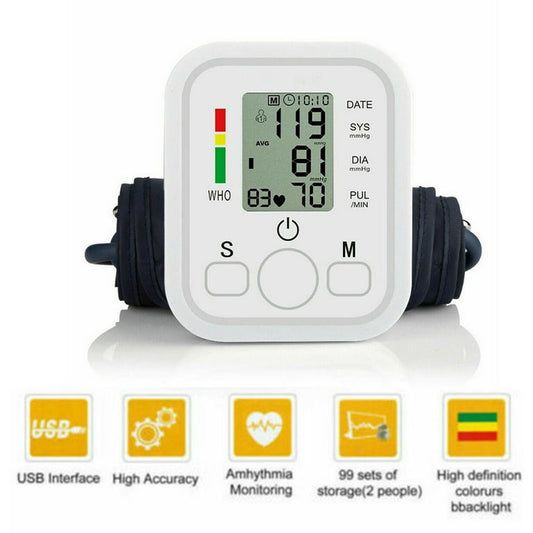 Blood Pressure Monitor for Home Use, Upper Arm BP Machine with Large Cuff