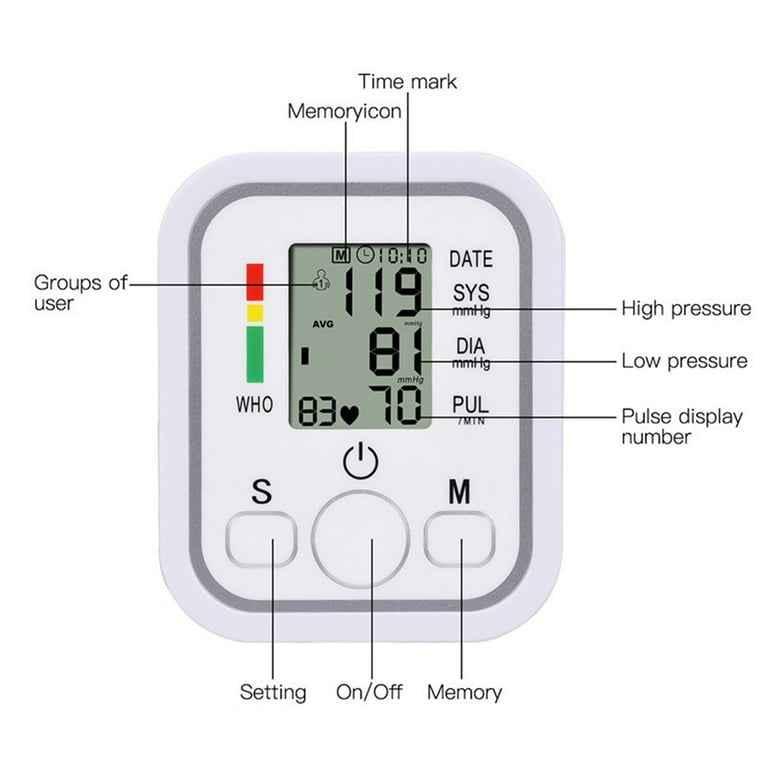 Blood Pressure Monitor for Home Use, Upper Arm BP Machine with Large Cuff