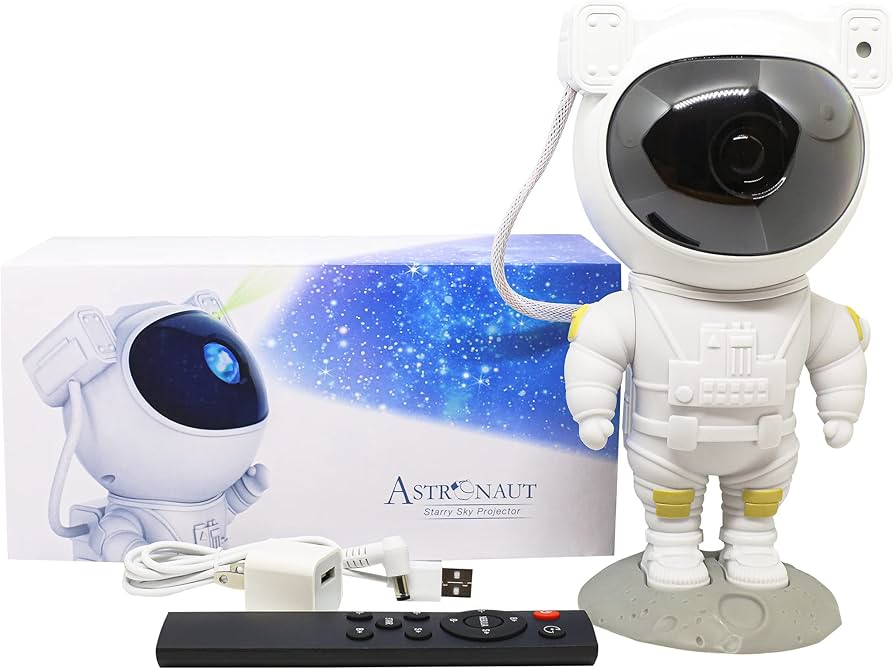 Smarter Living – Astronaut Spaceman Explorer Action Figure and Starry Sky Projector, Includes Remote, Multiple Lighting Modes and Scenes, Hours of Amazement and Fun for All Ages
