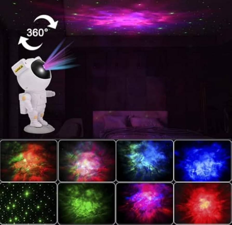 Smarter Living – Astronaut Spaceman Explorer Action Figure and Starry Sky Projector, Includes Remote, Multiple Lighting Modes and Scenes, Hours of Amazement and Fun for All Ages