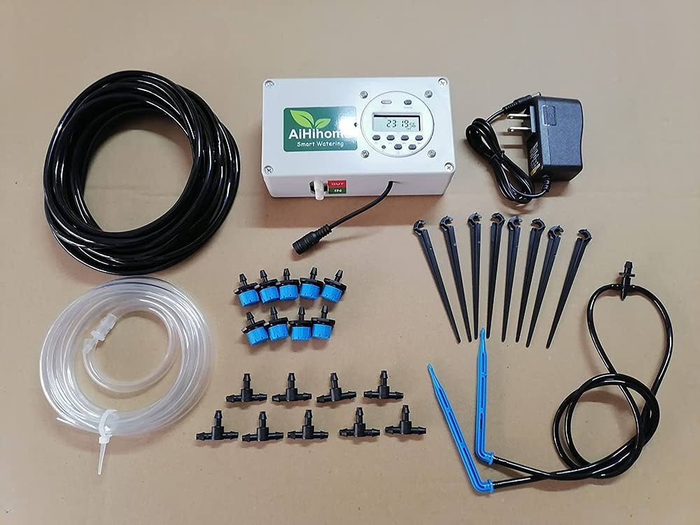 Automatic Watering System to Indoor Plant Timer Watering - by Digital Timer Irrigation Controller Watering for Indoor/Outdoor Garden Flower Plant