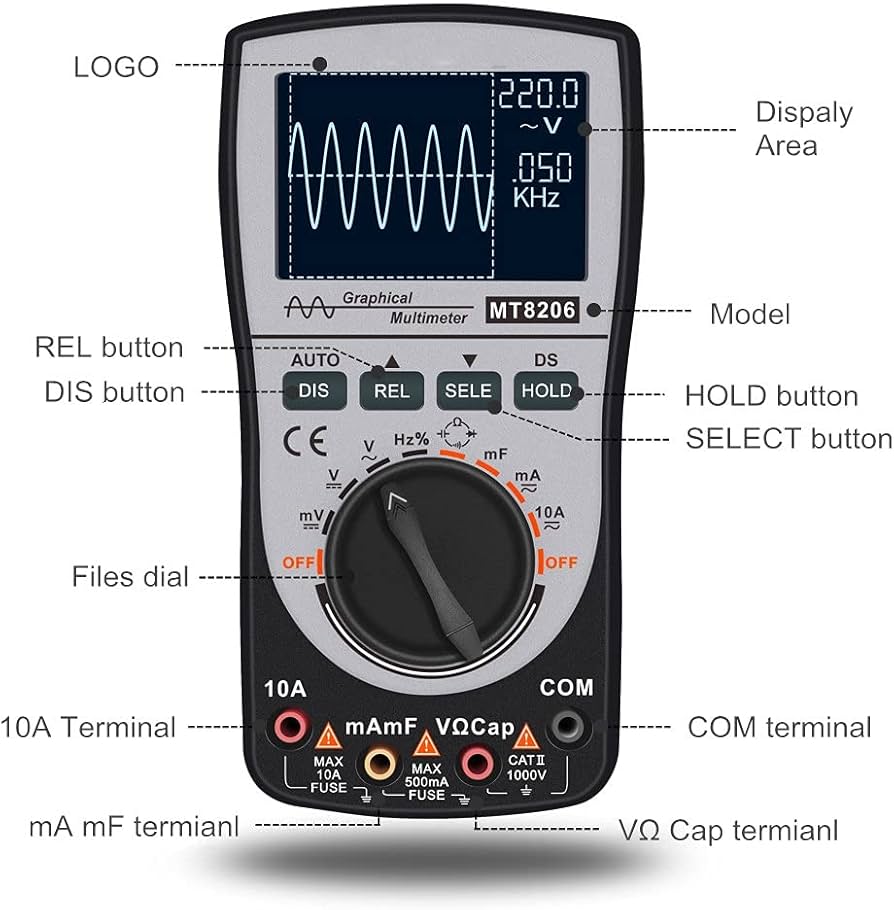 MUSTOOL MT8206 2 in 1 Intelligent Digital Oscilloscope Multimeter with Analog