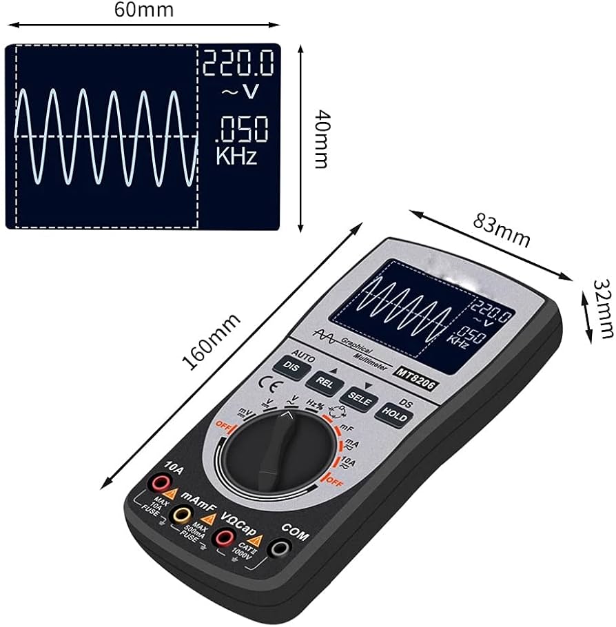 MUSTOOL MT8206 2 in 1 Intelligent Digital Oscilloscope Multimeter with Analog