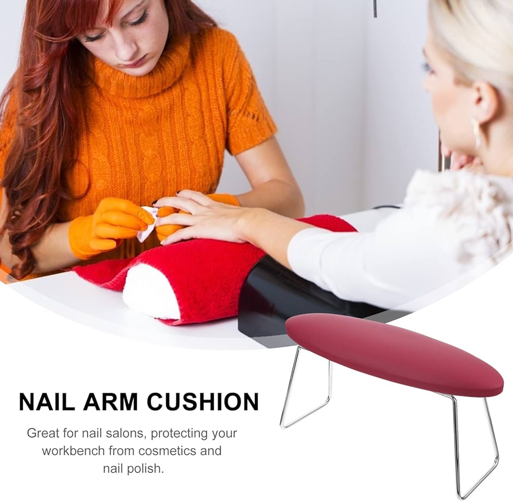 Nail Art Hand Pillow Leather Red Pillow Nail Care Tools Manicure Arm Pillow