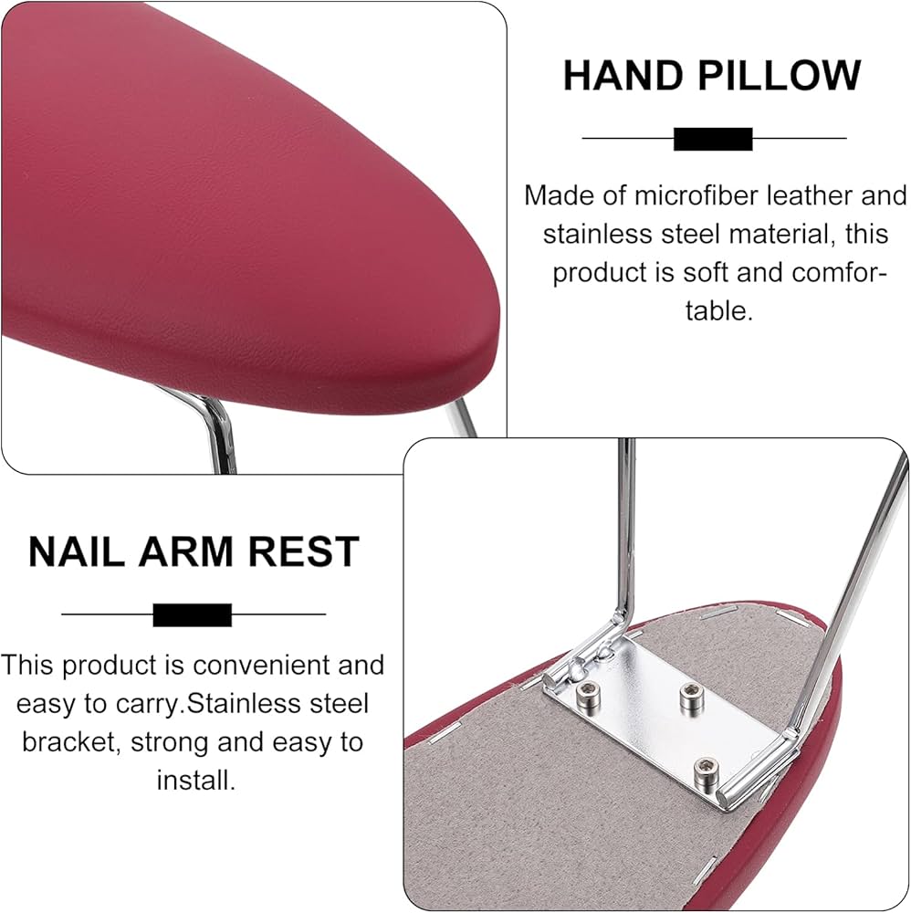 Nail Art Hand Pillow Leather Red Pillow Nail Care Tools Manicure Arm Pillow