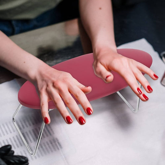 Nail Art Hand Pillow Leather Red Pillow Nail Care Tools Manicure Arm Pillow