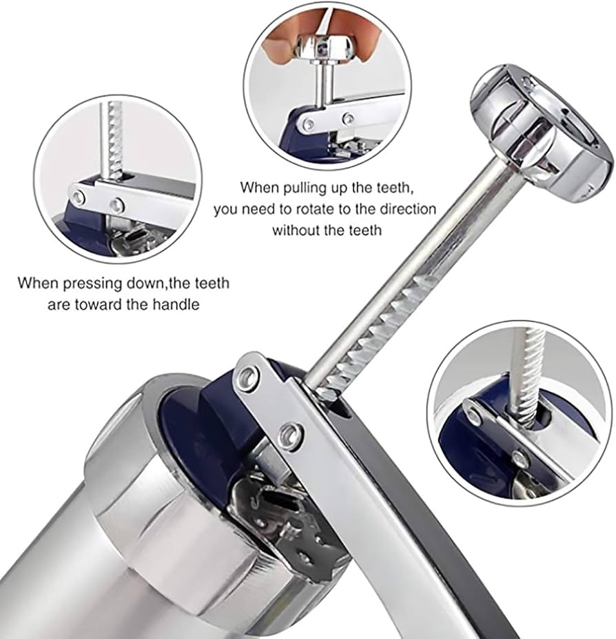 Cookie Press Gun Kit, Stainless Steel Biscuit Press Cookie Gun Set with 20 Cookie discs and 4 nozzles for DIY Biscuit Maker and Churro Maker