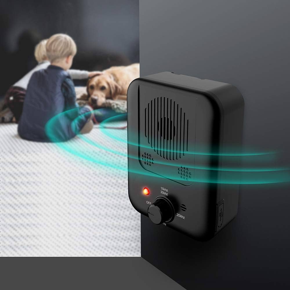 Anti Barking Device, Auto Dog Barking Control Devices with 3 Adjustable Level, Sonic Dog Barking Deterrent Smart Detect Dog Barking up to 16-33 Ft Range Safe for Dogs Humans
