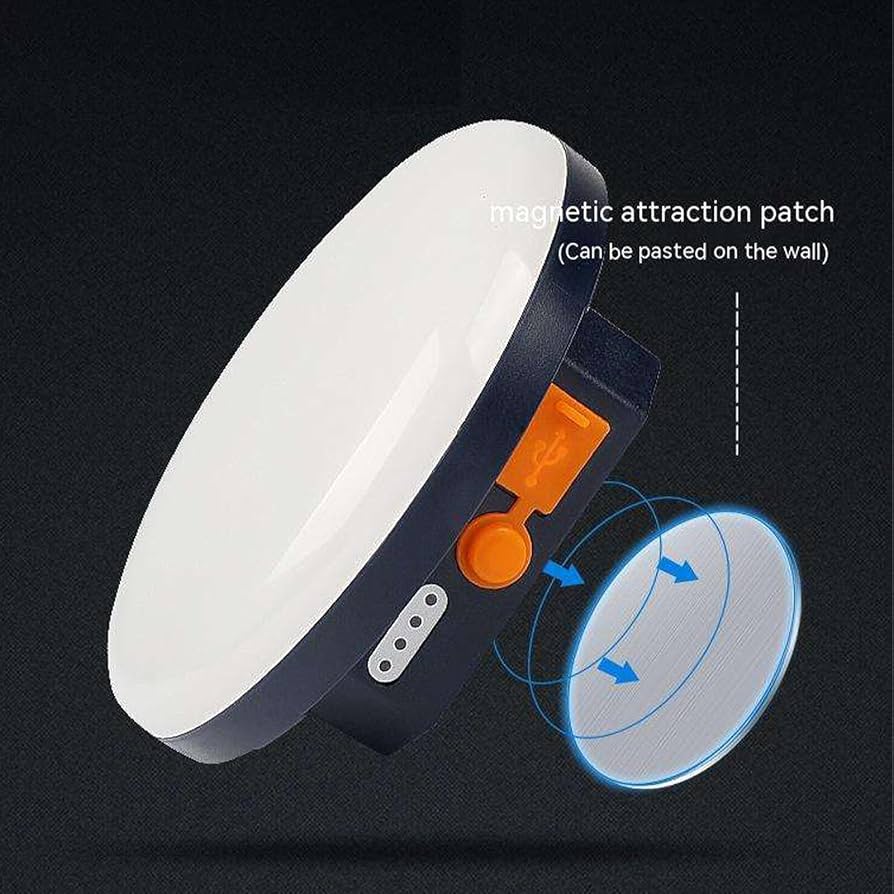 Camping Light, USB Rechargeable Camping Lantern 7200mAh Battery Waterproof Tent Light with Magnet 4 Modes Power Bank for Hiking Camping