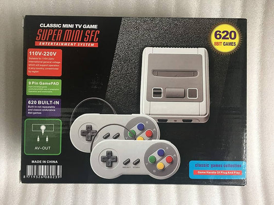 Super Mini Game Console Entertainment System Built-in 620 Classic Games with Two Controllers