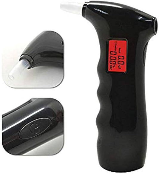 Breathalyzer, Portable Digital Breath Alcohol Tester LED Screen with 5 Mouthpieces for Home Use