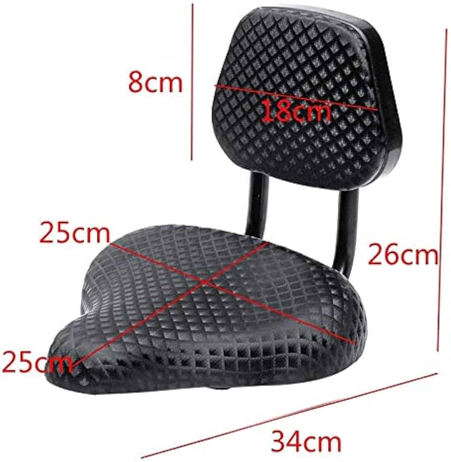 Bike Seat,Bicycle Saddle Comfortable Wide Padded Mountain Bike Seat, Bicycle Seat Back Cycling Seat Cushion Saddle Back Universal Bicycle Accessories